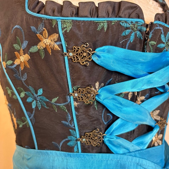 Retro Tramontana Dirndl Set 60s Style + modern blouse, apron, bracelet US 2-4 - Picture 5 of 8